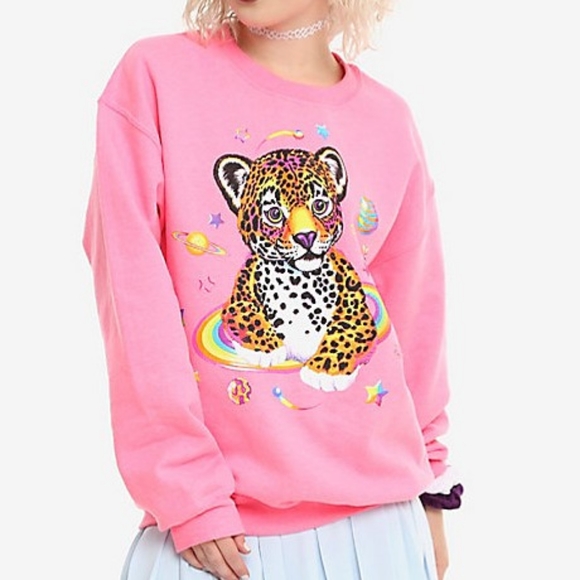 Lisa Frank Tops - EUC RARE Lisa Frank Hunter The Leopard Crewneck